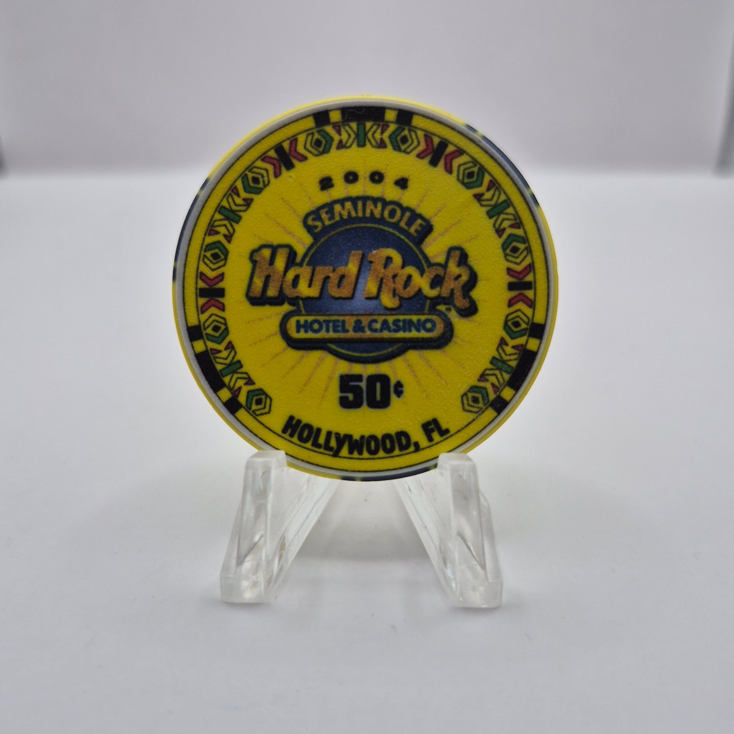 Seminole Hard Rock Hotel Casino Hollywood Florida 2004 'Grand Opening' $.50 Casino Chip
