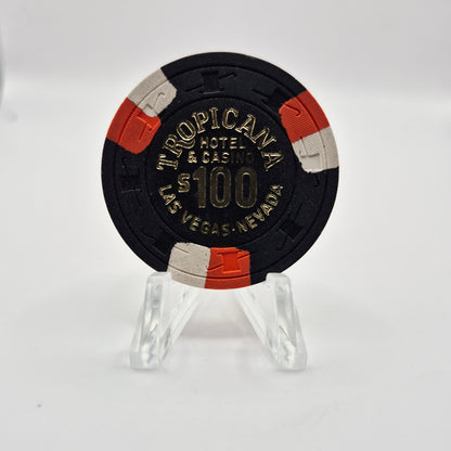 Tropicana Hotel Casino Las Vegas Nevada 1979 $100 Casino Chip V3572