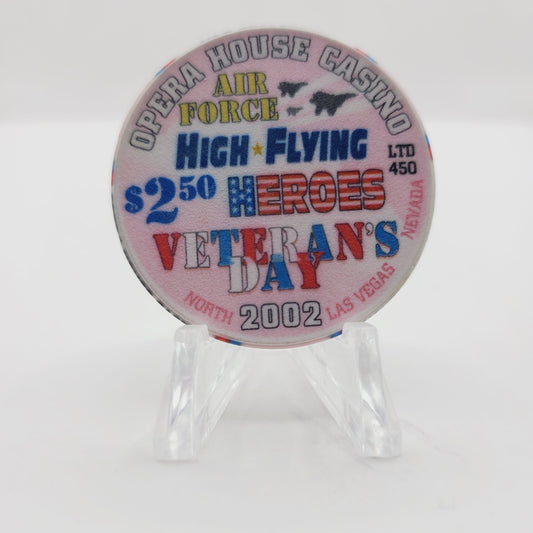 Opera House Casino Las Vegas Nevada 2002 Veterans Day $2.50 Casino Chip E1740 LMT 450