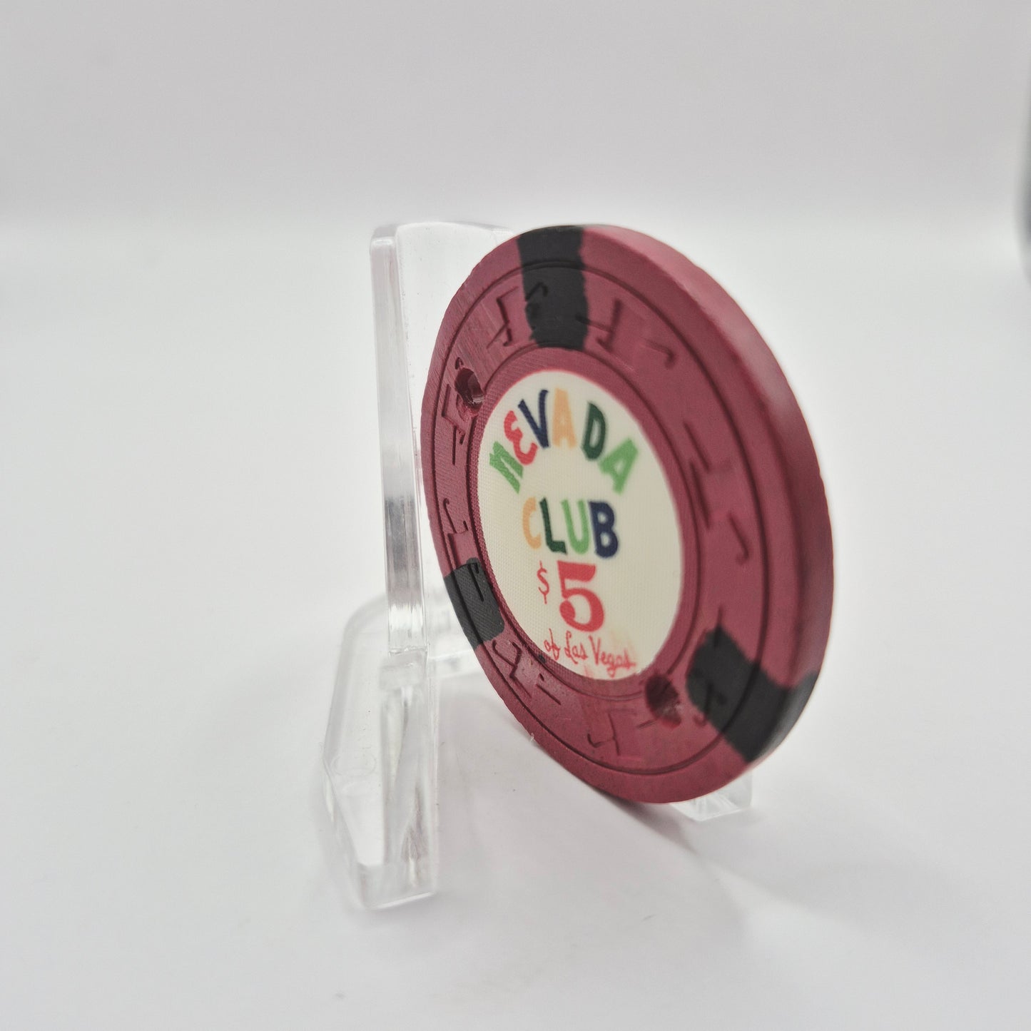 Nevada Club Las Vegas Nevada Canceled $5 Casino Chip N3704.C