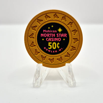 North Star Casino 'Mohican' Bowler Wisconsin $.50  Casino Chip