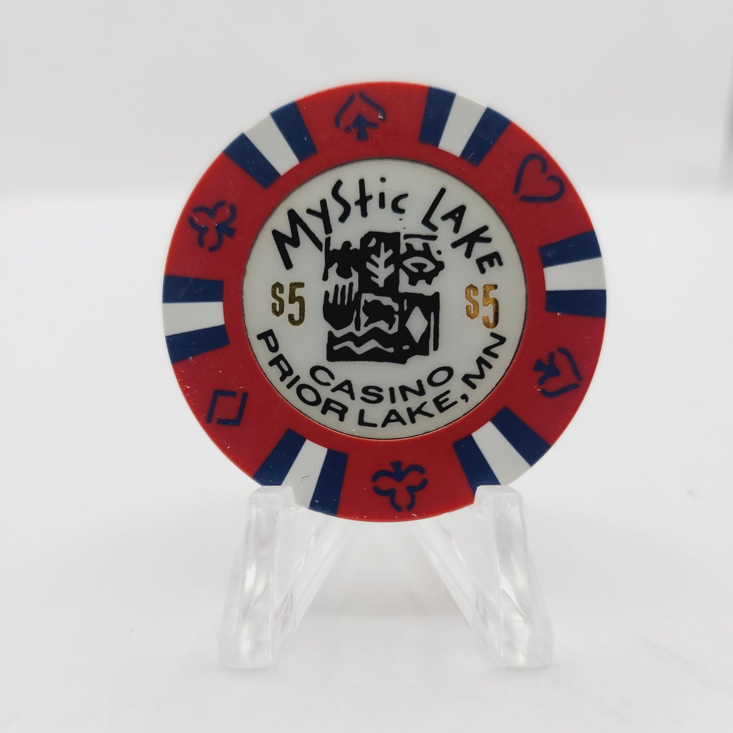 Mystic Lake Hotel Casino Prior Lake Minnesota $5 Casino Chip