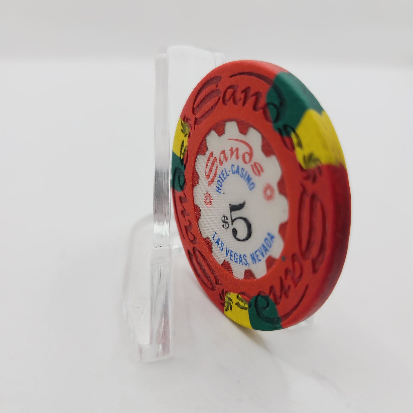 Sands Hotel Casino Las Vegas Nevada 1970's $5 Casino Chip N2126