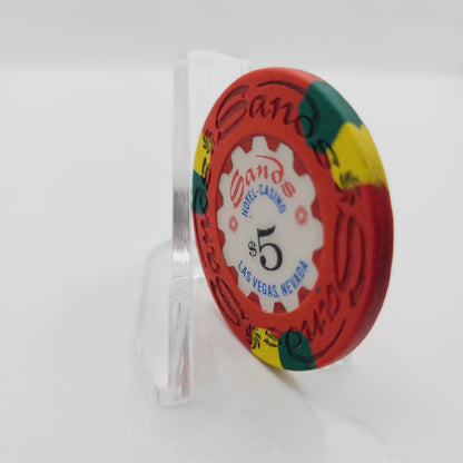 Sands Hotel Casino Las Vegas Nevada 1970's $5 Casino Chip N2126