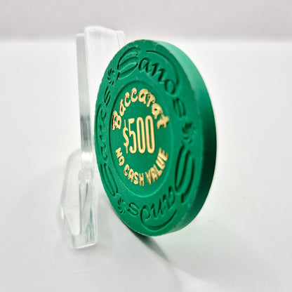 Sands Hotel Casino Las Vegas Nevada 1981 $500 Baccarat NCV Casino chip E3728