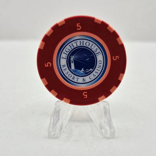 Lighthouse Resort  & Casino Cabo Rojo Puerto Rico $5 Casino Chip **Casino Never Opened