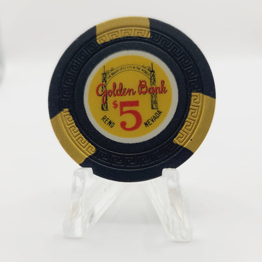Golden Bank Casino Reno Nevada $5 Casino Chip N5095