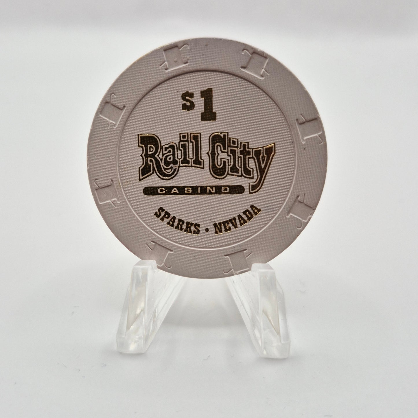 Rail City Casino Sparks Nevada 2012 $1 Casino Chip D0473 *Circulated