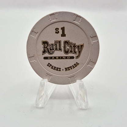 Rail City Casino Sparks Nevada 2012 $1 Casino Chip D0473 *Circulated