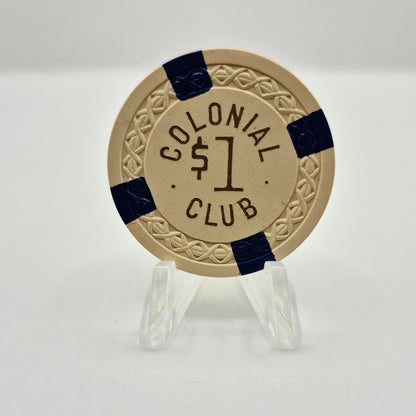 Colonial Club Chicago Illinois 'Illegal' $1 Casino Chip CG 219333