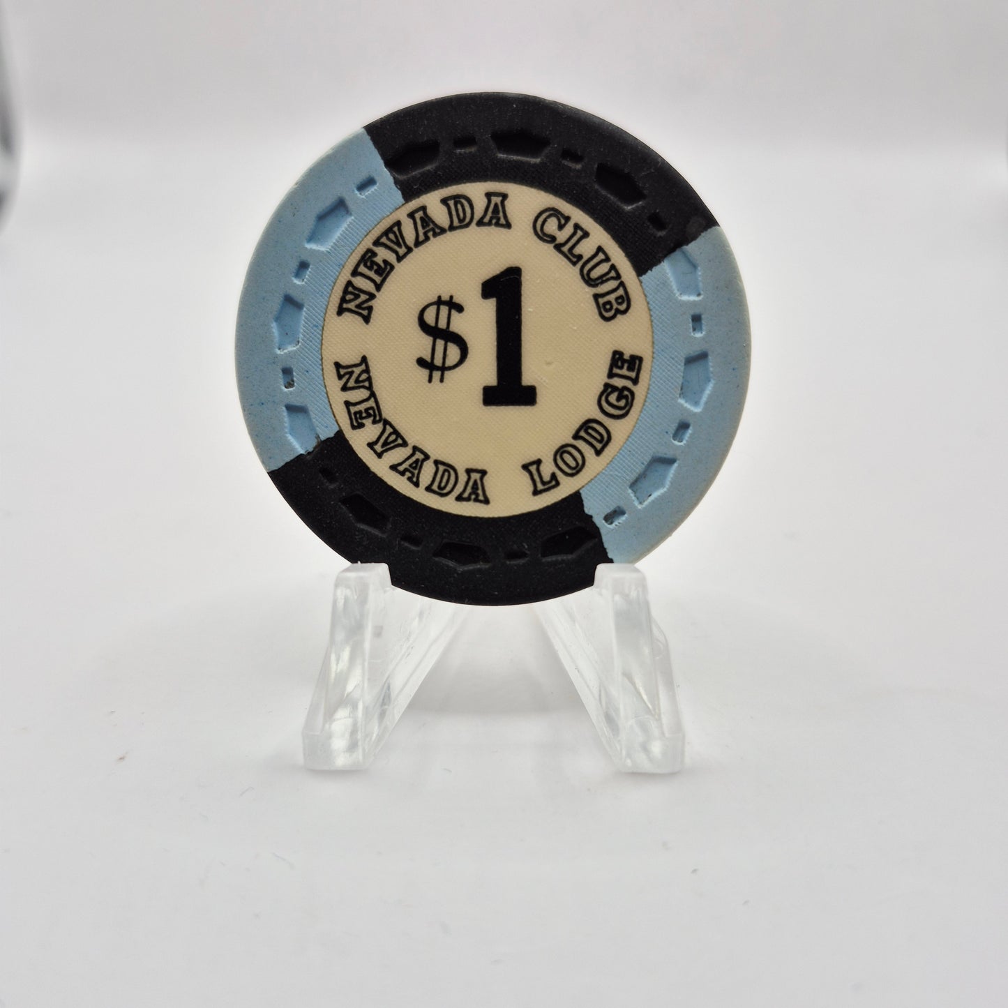 Nevada Club / Nevada Lodge Reno-Crystal Bay Nevada 1964 $1 Casino Chip N5376 *Worn