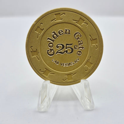 Golden Gate Las Vegas Nevada 1970s $0.25 Casino Chip N1711
