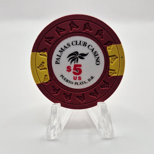Palmas Club Casino Puerto Plata Dominican Republic $5 Casino Chip *UNC