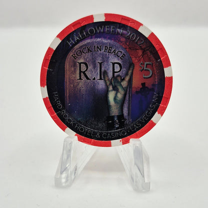 Hard Rock Hotel Casino Las Vegas Nevada 2012 Halloween $5 Casino Chip D0821