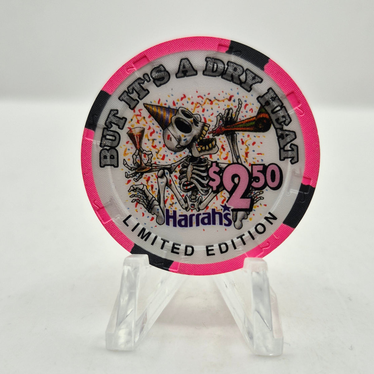 Harrah's Hotel Casino Laughlin Nevada 2000 "Happy New Year " $2.50 Chip V4474 LTD 3000