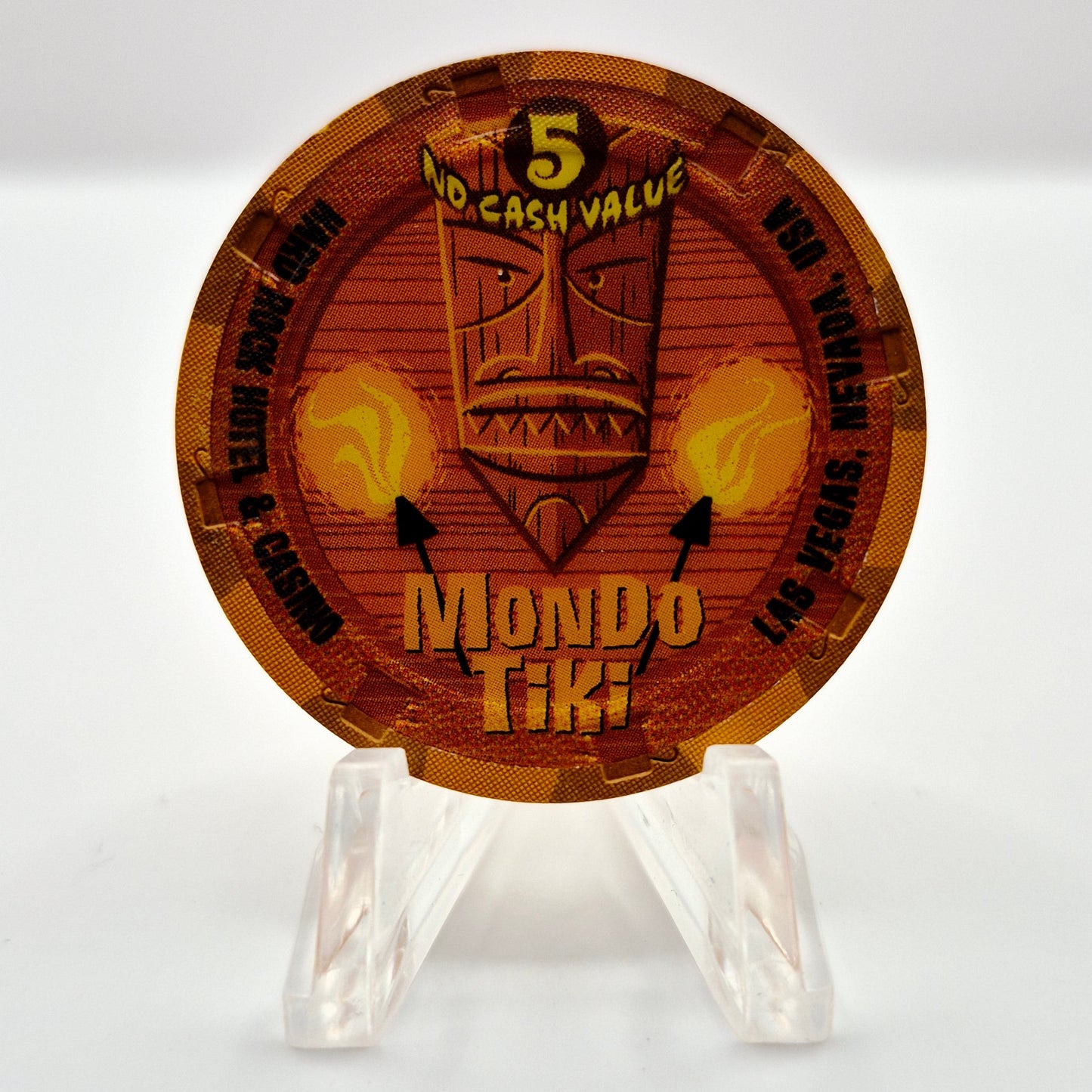 Hard Rock Hotel Casino Las Vegas Nevada 2003 NCV 'Mondo Tiki' Casino chip E0771 *SHARP