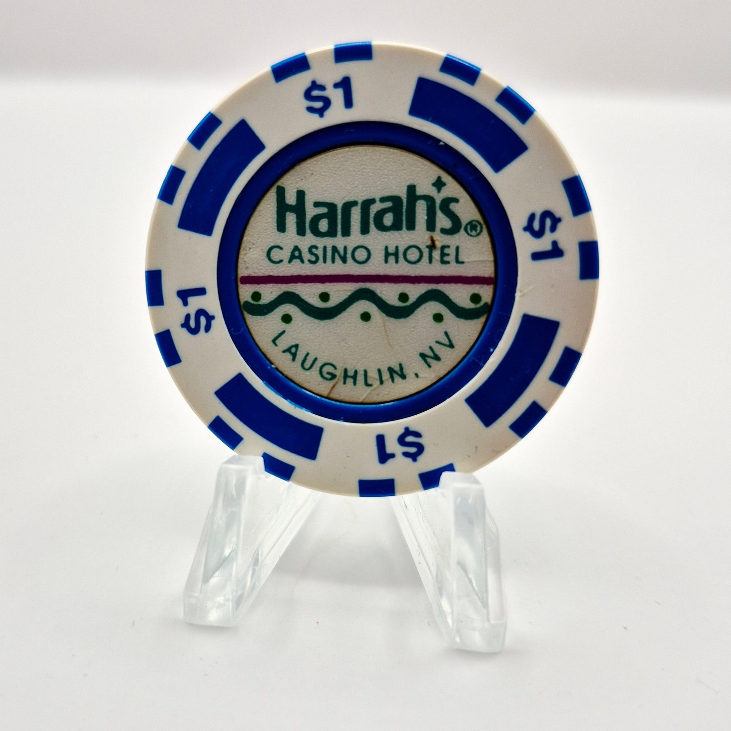 Harrah's Hotel Casino Laughlin Nevada 1992 $1 Casino Chip N0405