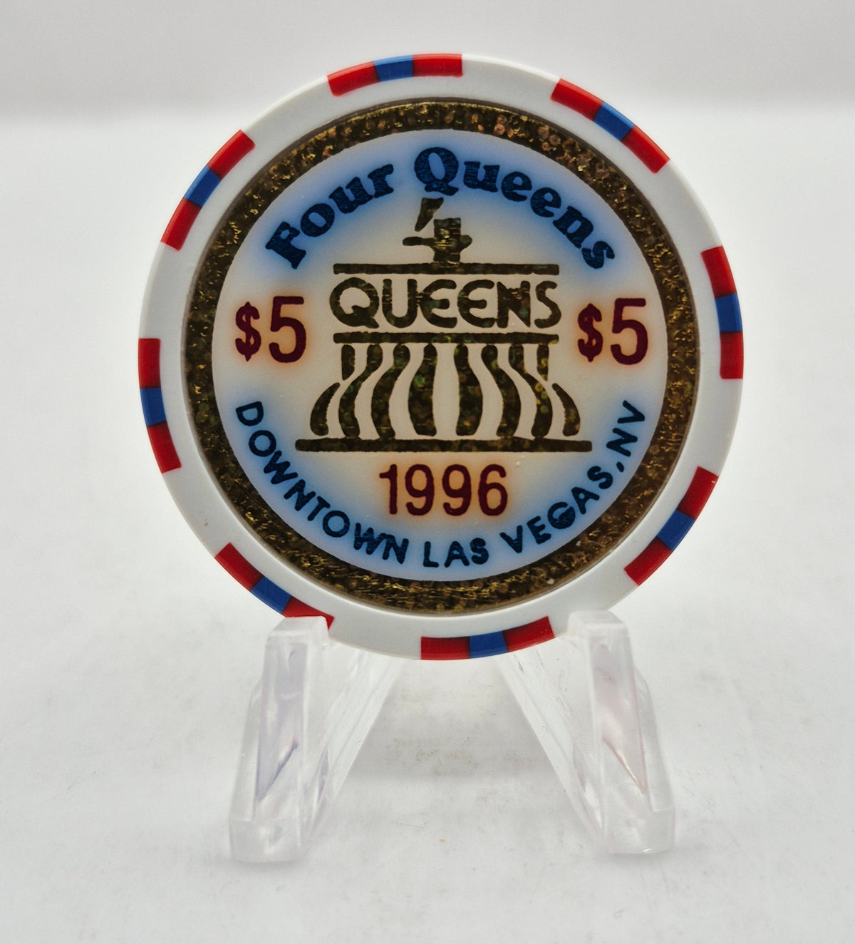 Four Queens Las Vegas Nevada 1996 'July 4th' LE $5 Casino Chip N8363