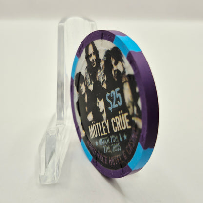 Hard Rock Hotel Casino Las Vegas Nevada 2005 'Motley Crue' $25 Casino Chip E4418