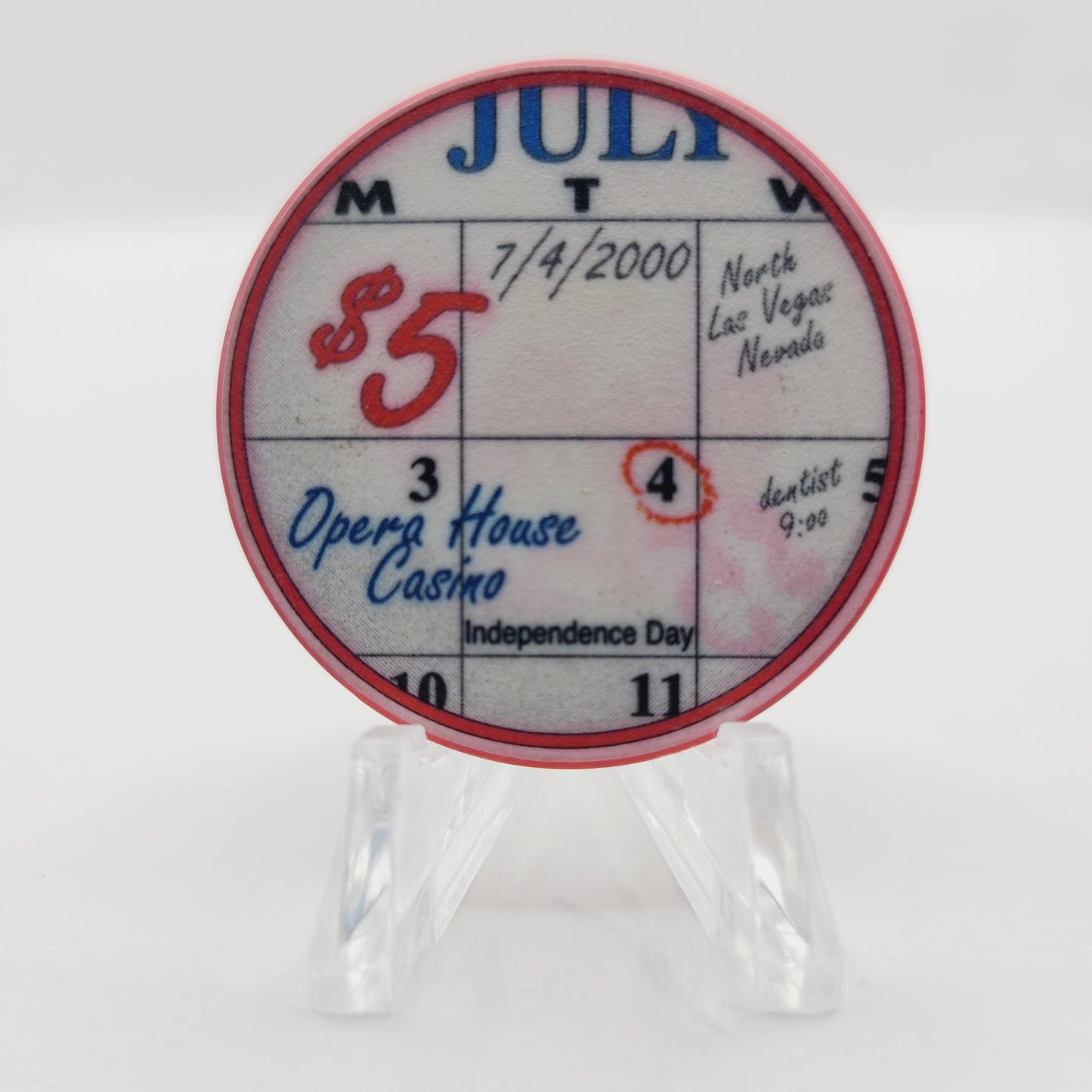 Opera House Casino Las Vegas Nevada 2000 4th of July $5 Casino chip V5149