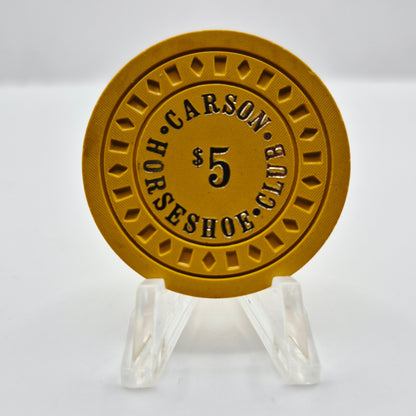 Horseshoe Club Carson City Nevada 1973 $5 Casino Chip N0837