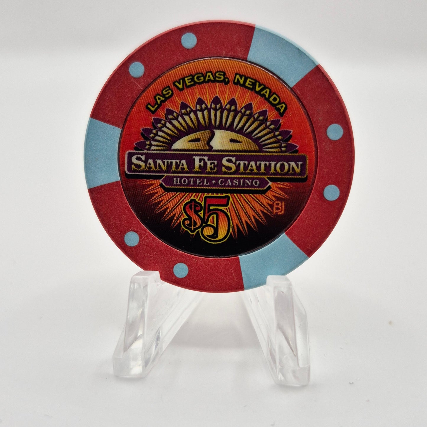 Santa Fe Station Hotel Casino Las Vegas Nevada 2000 $5 Casino Chip V7594