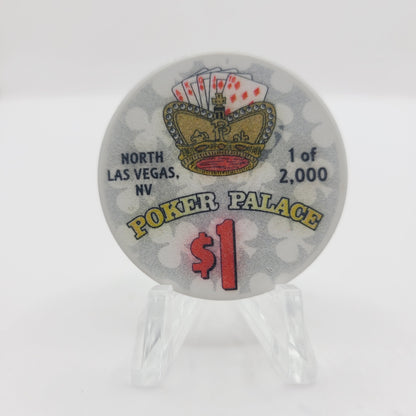 Poker Palace Bingo/Casino Las Vegas Nevada 1999 "Clubs" $1 Casino Chip V5295 LTD 2000