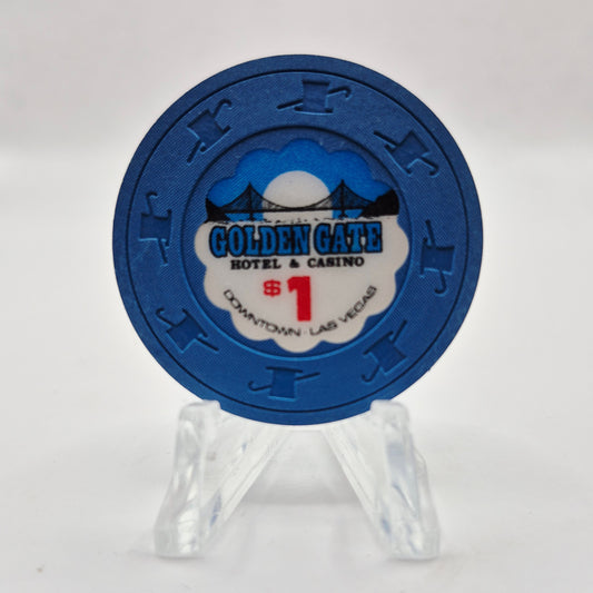 Golden Gate Hotel Casino Las Vegas Nevada 1997 $1 Casino Chip N8450 *VERY SHARP*