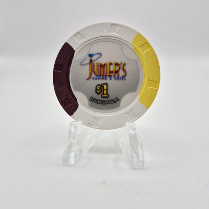 Jumer's Casino Rock Island Illinois "UNCIRCULATED" $1 Chip *Back up set