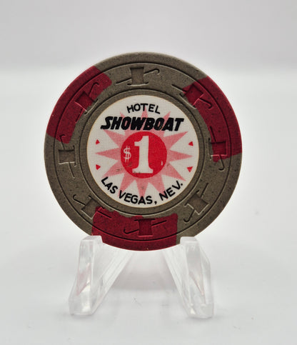 Showboat Hotel Casino Las Vegas Nevada 1962 $1 Casino Chip D0352