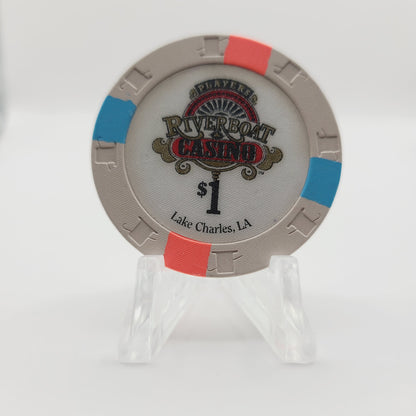 Players Island "Riverboat" Casino Lake Charles Louisiana $1 Casino Chip
