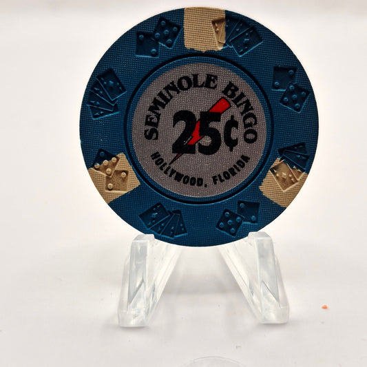 Seminole Indian Bingo Casino Hollywood Florida $.25 Casino Chip