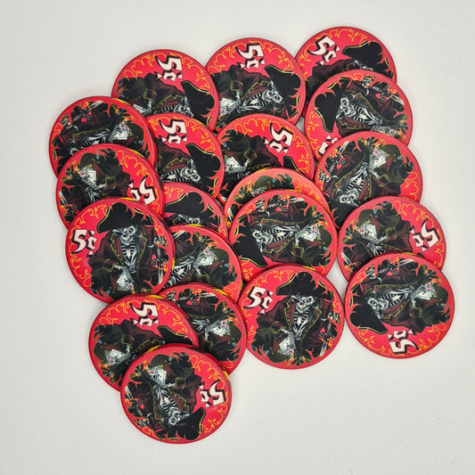 Pirate Skelton Fantasy $.05 Chips 20 Chip Bundle