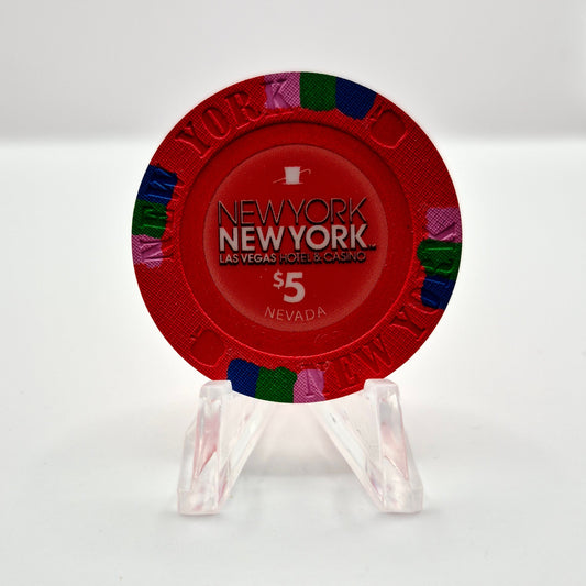 New York New York Hotel Casino Las Vegas Nevada 2011 $5 Casino Chip D0358