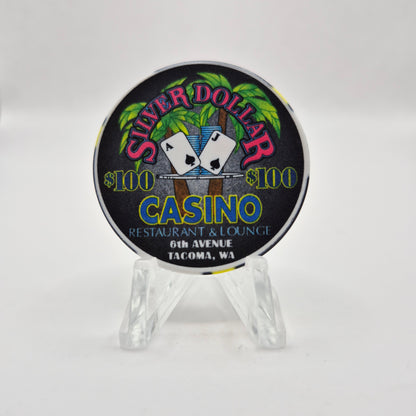 Silver Dollar Casino Card Room Tacoma Washington 6th Avenue $100 Casino Chip