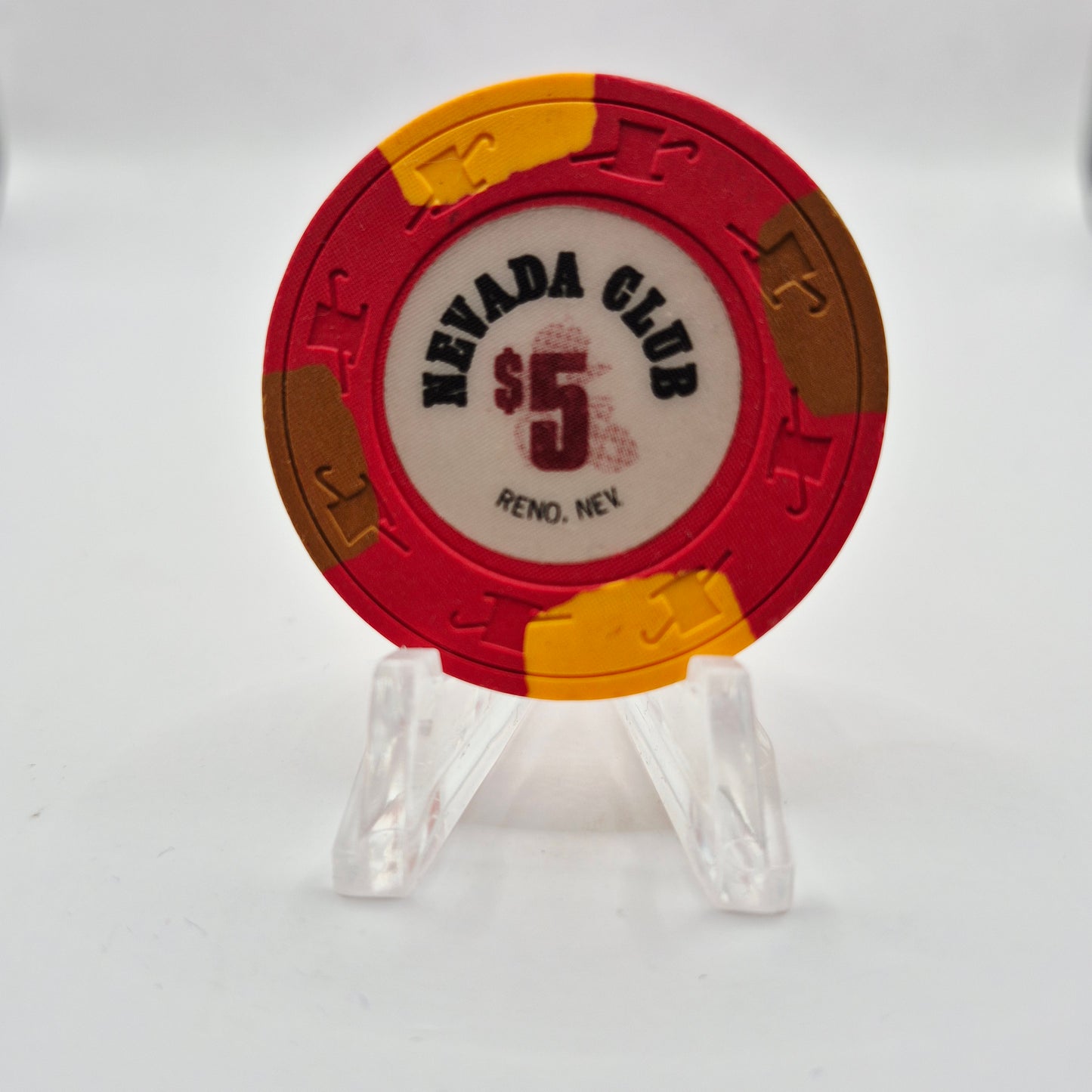 Nevada Club Casino Reno Nevada 1989 $5 Casino Chip N5283 *Circulated