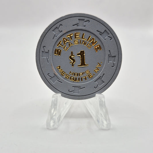 Stateline Motel 'Hops' Casino Mesquite Nevada 1982 $1 Casino Chip N3358