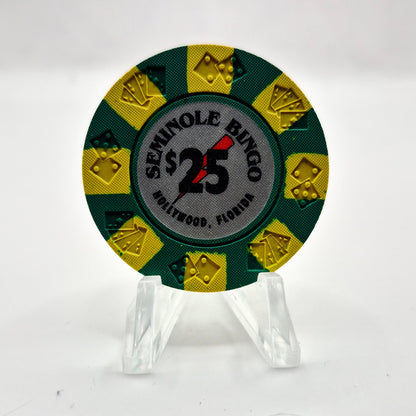 Seminole Indian Bingo Hollywood Florida $25 Casino Chip
