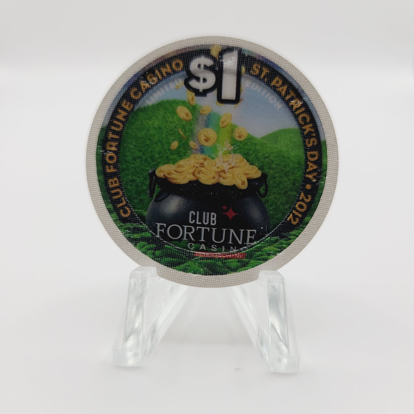 Club Fortune Casino Henderson Nevada "St Patrick's Day" 2012" $1 Casino Chip D0546