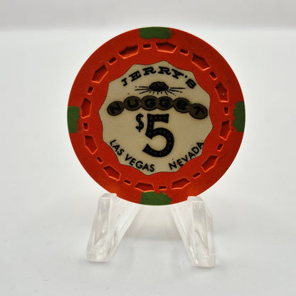 Jerry's Nugget Casino Las Vegas Nevada 1964 $5 Casino Chip N6631