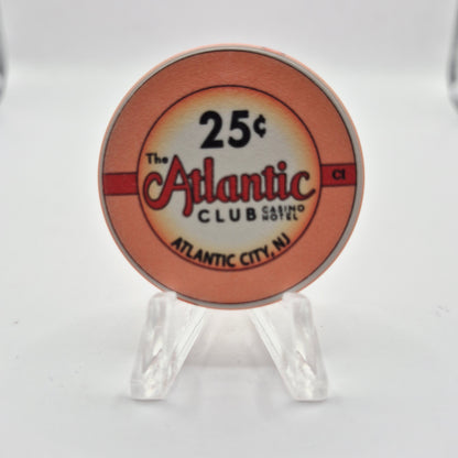 The Atlantic Club Casino Hotel Atlantic City New Jersey 2012 $.25 Casino Chip