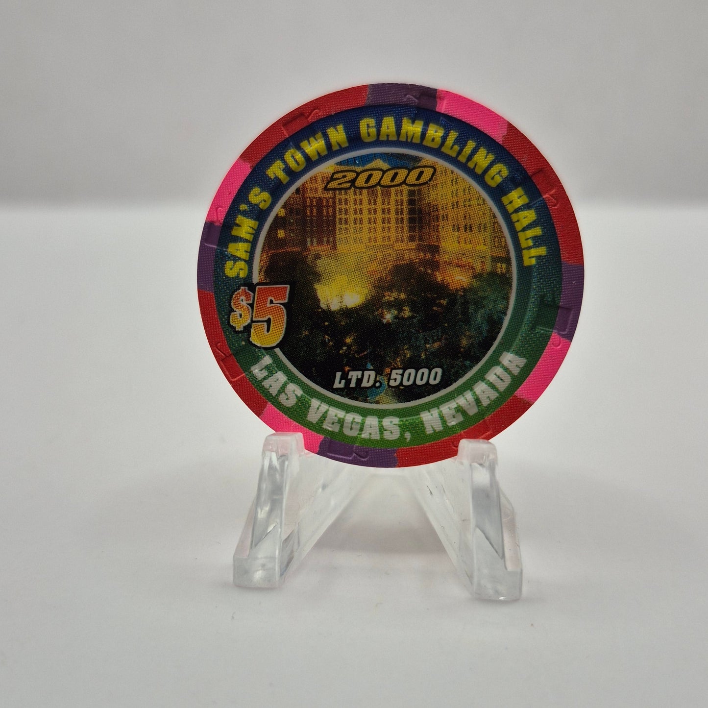 Sam's Town Hotel Casino Las Vegas Nevada 2000 Richard Petty $5 Casino Chip V5497