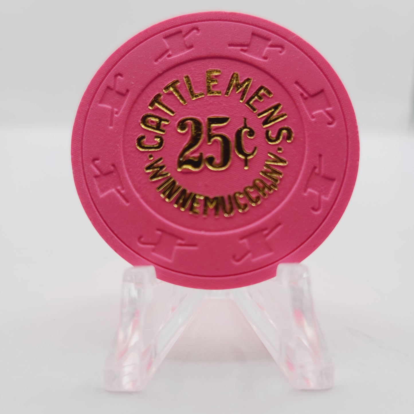 Cattlemens Casino Winnemucca Nevada 1985 $.25 Casino Chip N3060