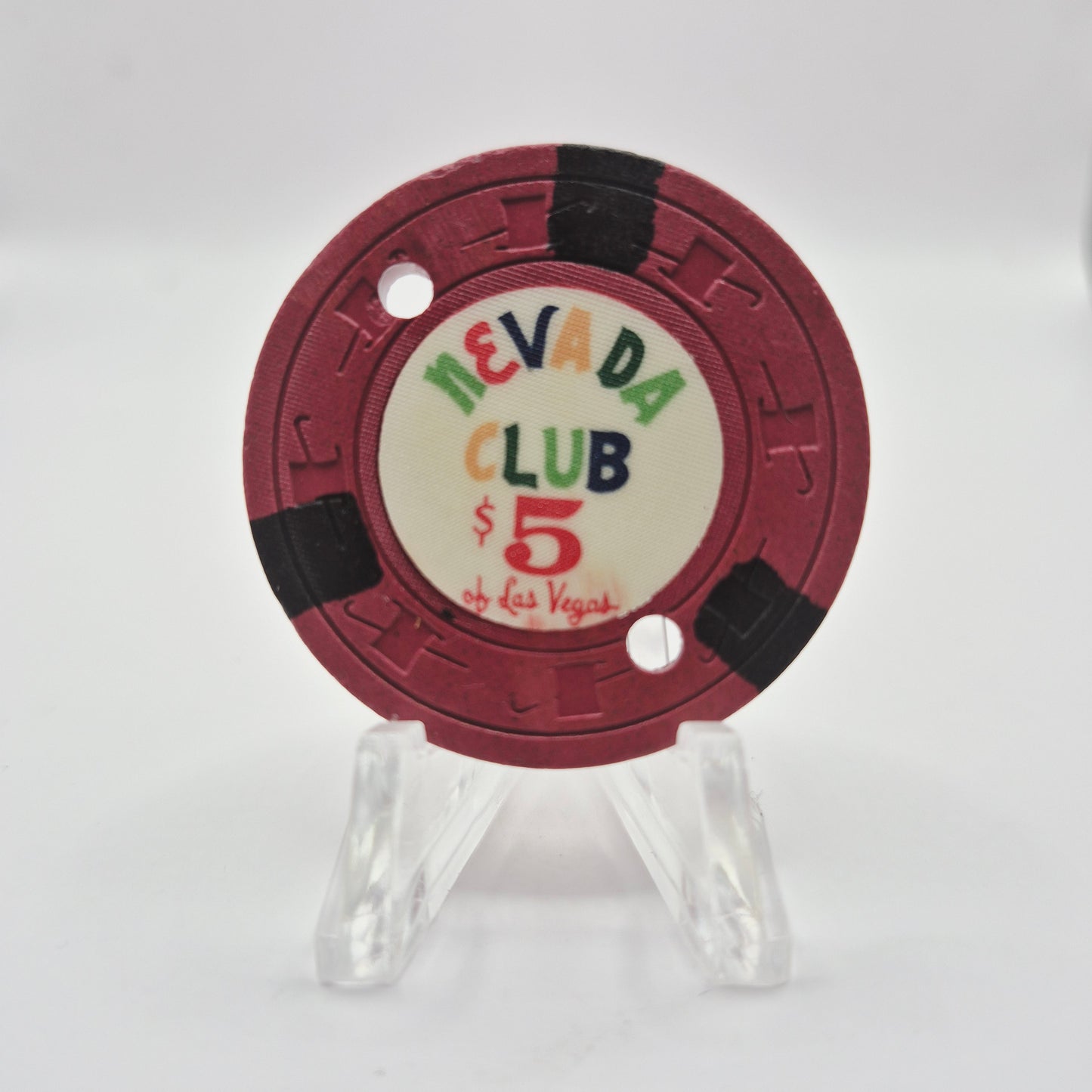 Nevada Club Las Vegas Nevada Canceled $5 Casino Chip N3704.C