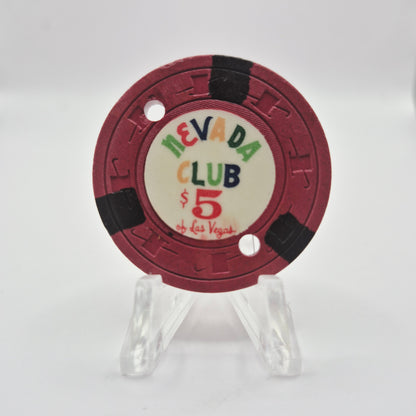 Nevada Club Las Vegas Nevada Canceled $5 Casino Chip N3704.C