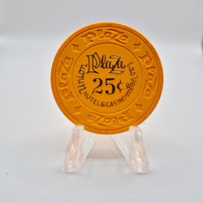 Union Plaza Hotel Casino Las Vegas Nevada 1970's $.25 Casino Chip N4783