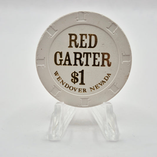 Red Garter Hotel Casino Wendover Nevada 2010 $1 Casino Chip E9635