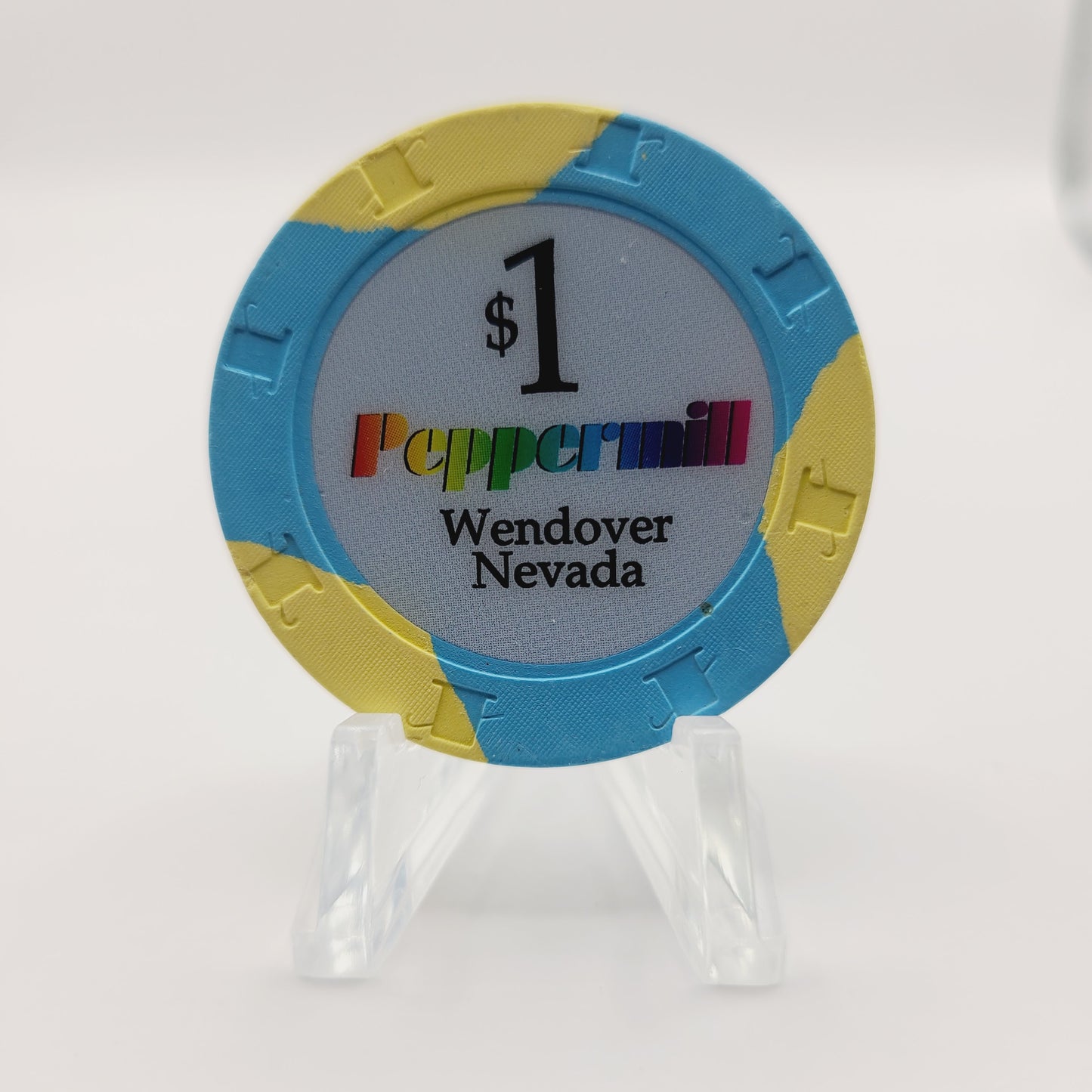 Peppermill Hotel Casino Wendover Nevada 2005 $1 Casino Chip E6387