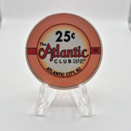 The Atlantic Club Casino Hotel Atlantic City New Jersey 2012 $.25 Casino Chip
