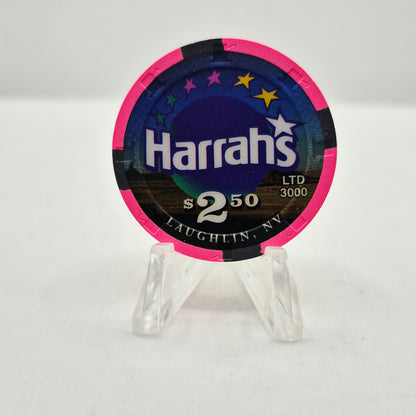Harrah's Hotel Casino Laughlin Nevada 1998 $2.50 "But it's a Dry Heat" Casino  Chip V2706